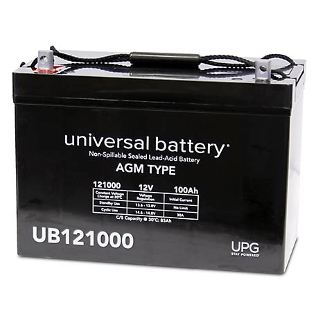 Universal Battery 12V 100Ah Sealed Lead Acid (SLA)/AGM 